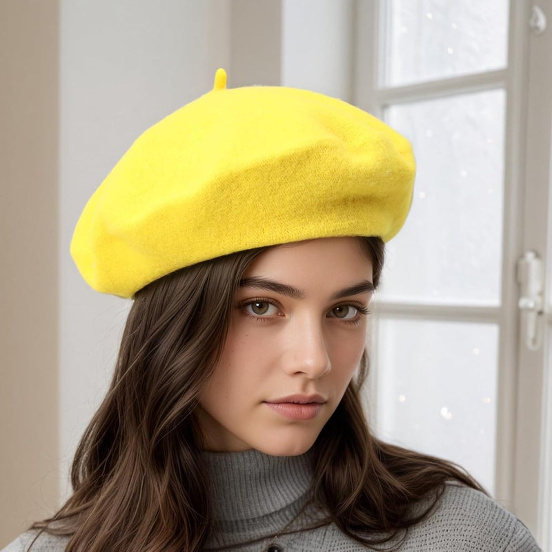 AURORAAEGIS French Beret Hats for Women - Classic Wool Beret Hats Soft Knit Winter Cloche for Daily Outfits - Image 4